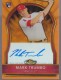 2011 Topps Finest Rookie Autographs Orange Refractors #71 Mark Trumbo