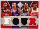 2009-10 SP Game Used Fabric Foursome 50 #F4JOMR Karl Malone/ Hakeem Olajuwon/ Michael Jordan/ David Robinson