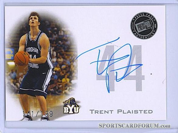 2008 Press Pass Signings Silver #PPSTP Trent Plaisted - Quantity: 1 - Owned by: TrFstPtch 