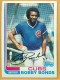1982 Topps #580 Bobby Bonds - Quantity: 1 - BV: $0.34 - Owned by: Algae 