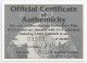 1992-93 Front Row LJ Pure Gold #NNO Certificate Of Authenticity