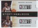 2010-11 Playoff Contenders Patches Starting Blocks Black Die-Cut #6 Brandon Jennings / Larry Sanders