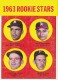 1963 Topps #169 Rookie Stars/ Dick Egan / Julio Navarro / Tommie Sisk / Gaylord Perry