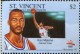 1992 St. Vincent Olympic Gold Medal Stamps #11 Karl Malone