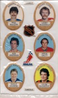 1983-84 Puffy Stickers #6 Paul MacLean/ Lanny McDonald/ Ken Linseman/ Steve Shutt/ Borje Salming/ Kevin McCarthy