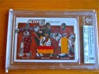 2001-02 BAP Ultimate Memorabilia Active Eight #2 Patrick Roy/ Mike Vernon/ Tom Barrasso