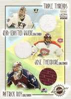 2001-02 Crown Royale Triple Threads #4 Jean-Sebastien Giguere/ Jose Theodore/ Patrick Roy