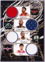 2006-07 Topps Luxury Box Relics Quad #10 Josh Smith/ Kevin Garnett/ Paul Pierce/ Yao Ming