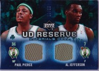 2006-07 UD Reserve Materials Dual #PJ Paul Pierce/ Al Jefferson