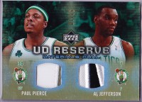 2006-07 UD Reserve Materials Dual Patches #PJ Paul Pierce/ Al Jefferson