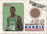 2004-05 Bowman Rookie Registration Relics #RORTA Tony Allen