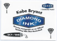 1997-98 Fleer Diamond Ink 1 Point #3 Kobe Bryant