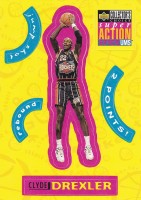 1996-97 Collector's Choice SuperAction Stick-Ums Series 2 #S10 Clyde Drexler