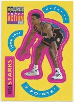 1996-97 Collector's Choice SuperAction Stick-Ums Series 2 #S18 John Starks