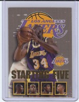 1996-97 Hoops Starting Five #13 Elden Campbell/Cedric Ceballos/Eddie Jones/Shaquille O'Neal/Nick Van Exel