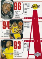 1996-97 Upper Deck #148 Shaquille O'Neal/Eddie Jones/Kobe Bryant/Cedric Ceballos/Nick Van Exel