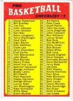 1971-72 Topps #144A NBA Checklist 1-144