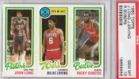 1980-81 Topps #23 88 John Long/1 Julius Erving/49 Ricky Sobers