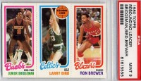 1980-81 Topps #49 146 Junior Bridgeman/31 Larry Bird/198 Ron Brewer