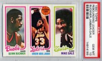1980-81 Topps #50 147 Quinn Buckner/133 Kareem Abdul-Jabbar/207 Mike Gale
