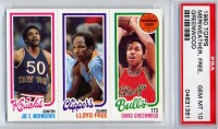 1980-81 Topps #62 169 Joe Meriweather/218 Lloyd Free/42 David Greenwood