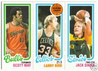 1980-81 Topps #98 47 Scott May/30 Larry Bird/232 Jack Sikma
