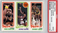 1980-81 Topps #122 115 Mike Bantom/204 George Gervin/117 Johnny Davis