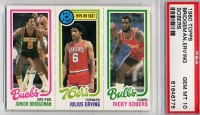 1980-81 Topps #137 146 Junior Bridgeman/1 Julius Erving/49 Ricky Sobers