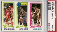 1980-81 Topps #154 178 Maurice Cheeks/11 George Gervin/136 Jim Chones