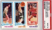 1980-81 Topps #165 228 Fred Brown/31 Larry Bird/198 Ron Brewer
