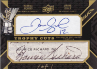2008-09 UD Black Trophy Cuts Autographs #TWCIR Maurice Richard/ Jarome Iginla