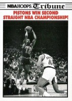 1990-91 Hoops #341 Pistons Win