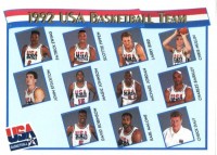 1991-92 Hoops McDonald's #62 USA Team/Patrick Ewing/Larry Bird/Michael Jordan/Scottie Pippen/Charles Barkley/Magic Johnson/Chris Mullin/David Robinson/John Stockton/Karl Malone/Chuck Daly