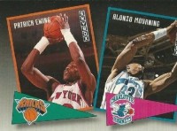 1992-93 SkyBox School Ties #ST1 Patrick Ewing/Alonzo Mourning