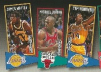1992-93 SkyBox School Ties #ST16 James Worthy/Michael Jordan/Sam Perkins