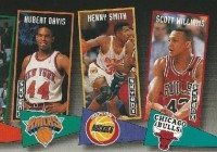1992-93 SkyBox School Ties #ST18 Hubert Davis/Kenny Smith/Scott Williams