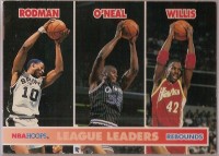 1994-95 Hoops #256 Dennis Rodman/Shaquille O'Neal/Kevin Willis LL