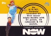 2007-08 Topps Generation Now #GN2 Carmelo Anthony