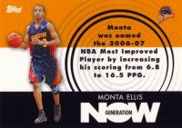 2007-08 Topps Generation Now #GN18 Monta Ellis