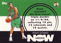 2007-08 Topps Generation Now #GN21 Ryan Gomes