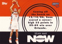 2007-08 Topps Generation Now #GN22 Sean May