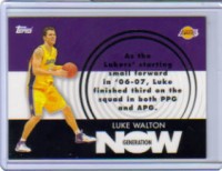 2007-08 Topps Generation Now #GN24 Luke Walton