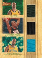 2007-08 Topps Trademark Moves Triple Relics #GYW Jeff Green/ Thaddeus Young/ Julian Wright