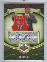 2008-09 Topps Treasury Rookie Autographs Refractors Bronze #121 Derrick Rose