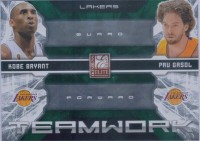 2009-10 Donruss Elite Teamwork Combos Green #13 Kobe Bryant/ Pau Gasol