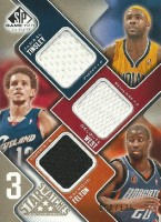 2009-10 SP Game Used 3 Star Swatches 125 #3STWB Jamaal Tinsley/ Delonte West/ Raymond Felton