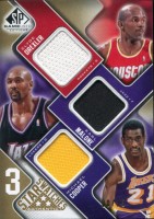 2009-10 SP Game Used 3 Star Swatches 35 #3SMCD Michael Cooper/ Clyde Drexler/ Karl Malone