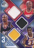 2009-10 SP Game Used 3 Star Swatches 50 #3SMCD Michael Cooper/ Clyde Drexler/ Karl Malone