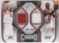 2009-10 SP Game Used Combo Materials #CM23 LeBron James/ Michael Jordan