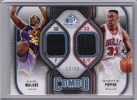 2009-10 SP Game Used Combo Materials 50 #CMMP Scottie Pippen/ Karl Malone
